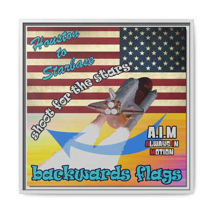 shoot for the stars - framed canvas art (color blur)