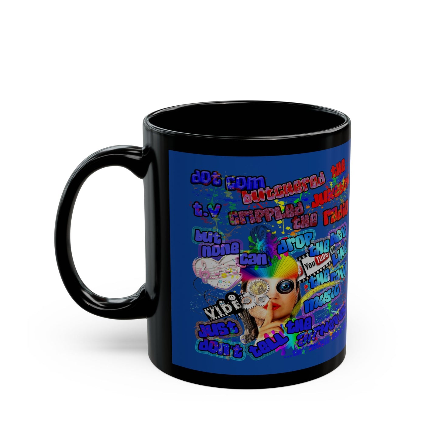 drop the beat - Black Mug (dark blue)