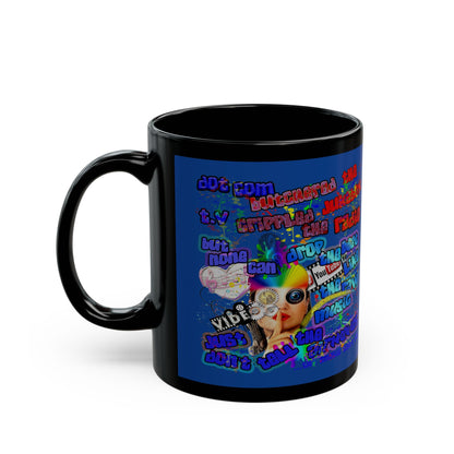 drop the beat - Black Mug (dark blue)