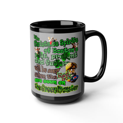 christmas spirits of boston - Black Mug (light grey)