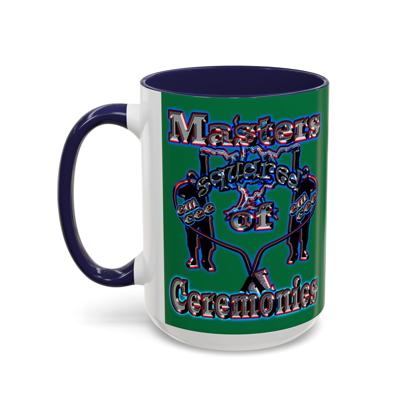 em cee squared - Accent Mug (dark green)