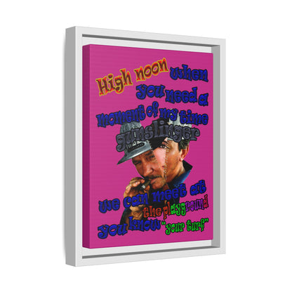 high noon - framed canvas art (pink)