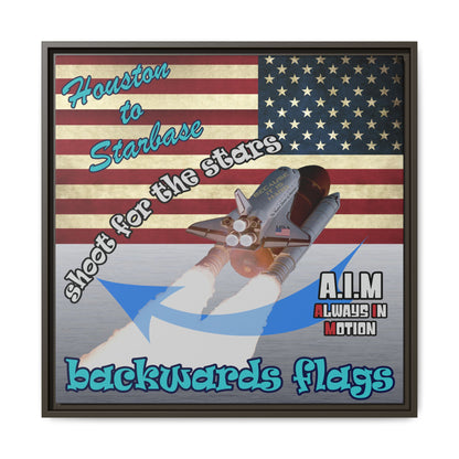 shoot for the stars - framed canvas art (brushed nickel)