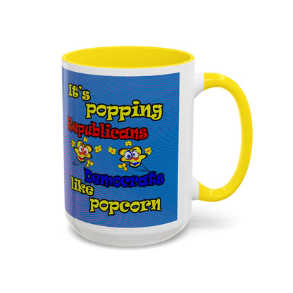 popping like popcorn - Accent Mug (light blue-purple wave)