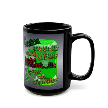 celtics logo - Black Mug (brushed nickel)