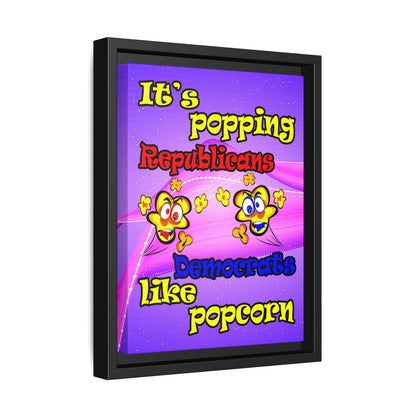 popping like popcorn - framed canvas art (purple-pink wave)