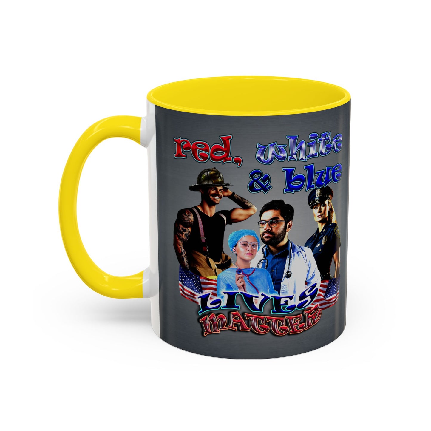 rw&b lives matter - Accent Mug (grey-light grey)