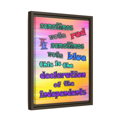 declaration of the independents - framed canvas art (color blur)