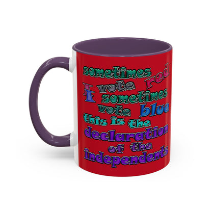 declaration of the independents - Accent Mug (dark red)
