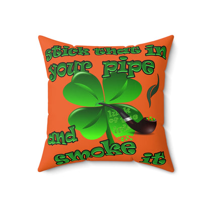 celtics logo - Spun Polyester Square Pillow - (orange)
