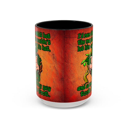 turtle race - Accent Mug (burnt orange)