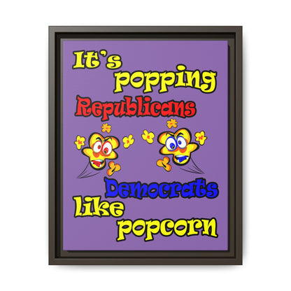 popping like popcorn - framed canvas art (light purple)