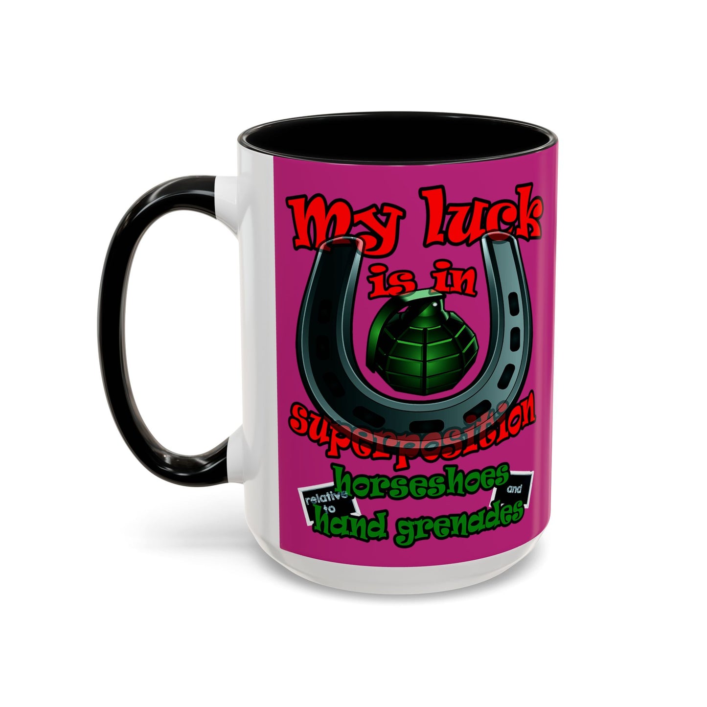 my luck - Accent Mug (pink)