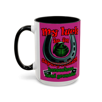 my luck - Accent Mug (pink)