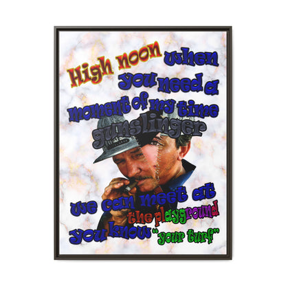 high noon - framed canvas art (white marble)