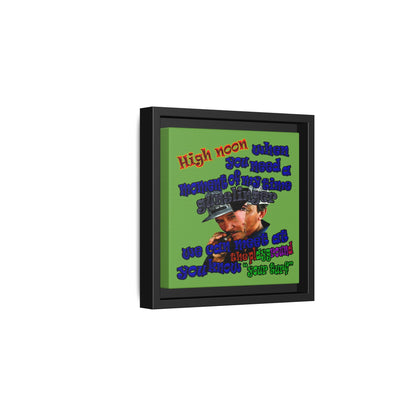 high noon - framed canvas art (green)