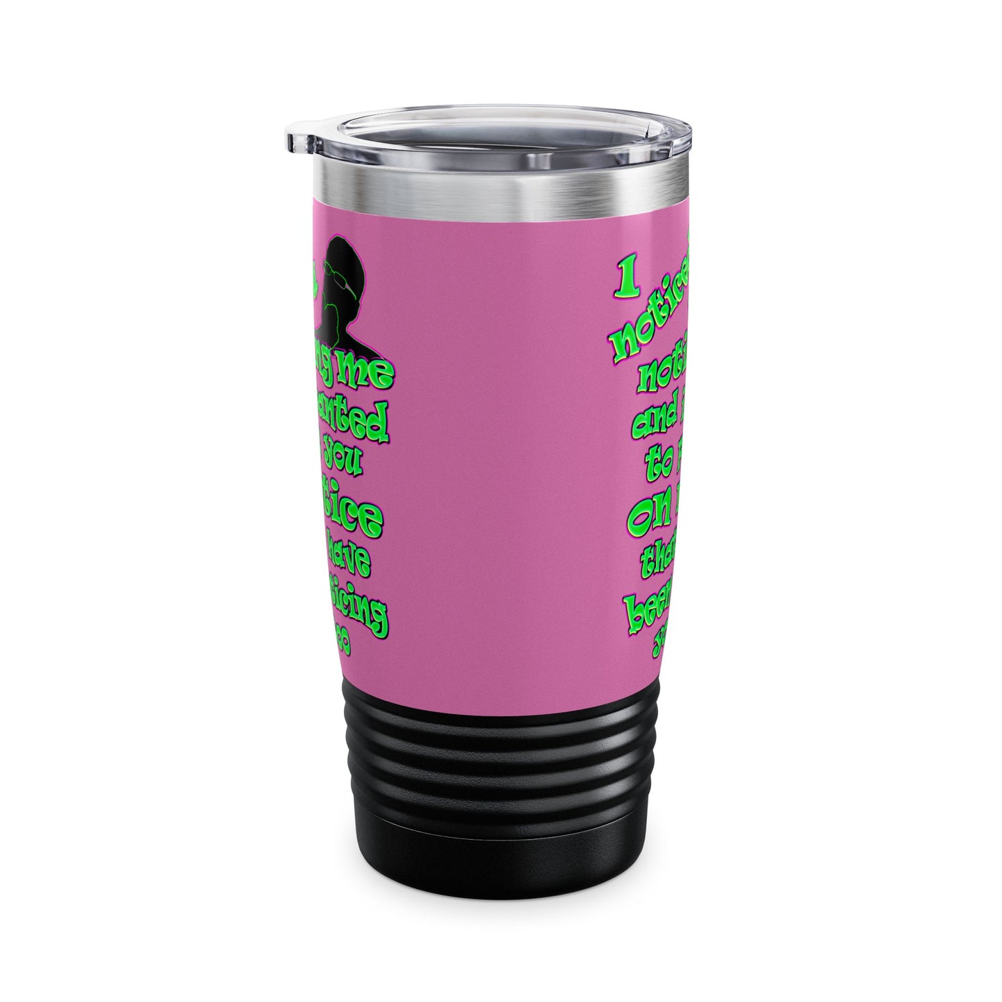 noticed you noticing - Ringneck Tumbler, 20oz (light pink)