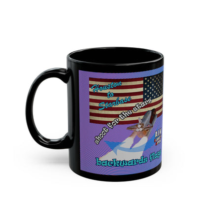 shoot for the stars - Black Mug (light blue-purple wave)