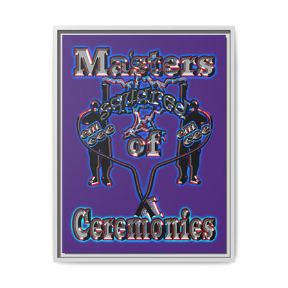 em cee squared - framed canvas art (purple)