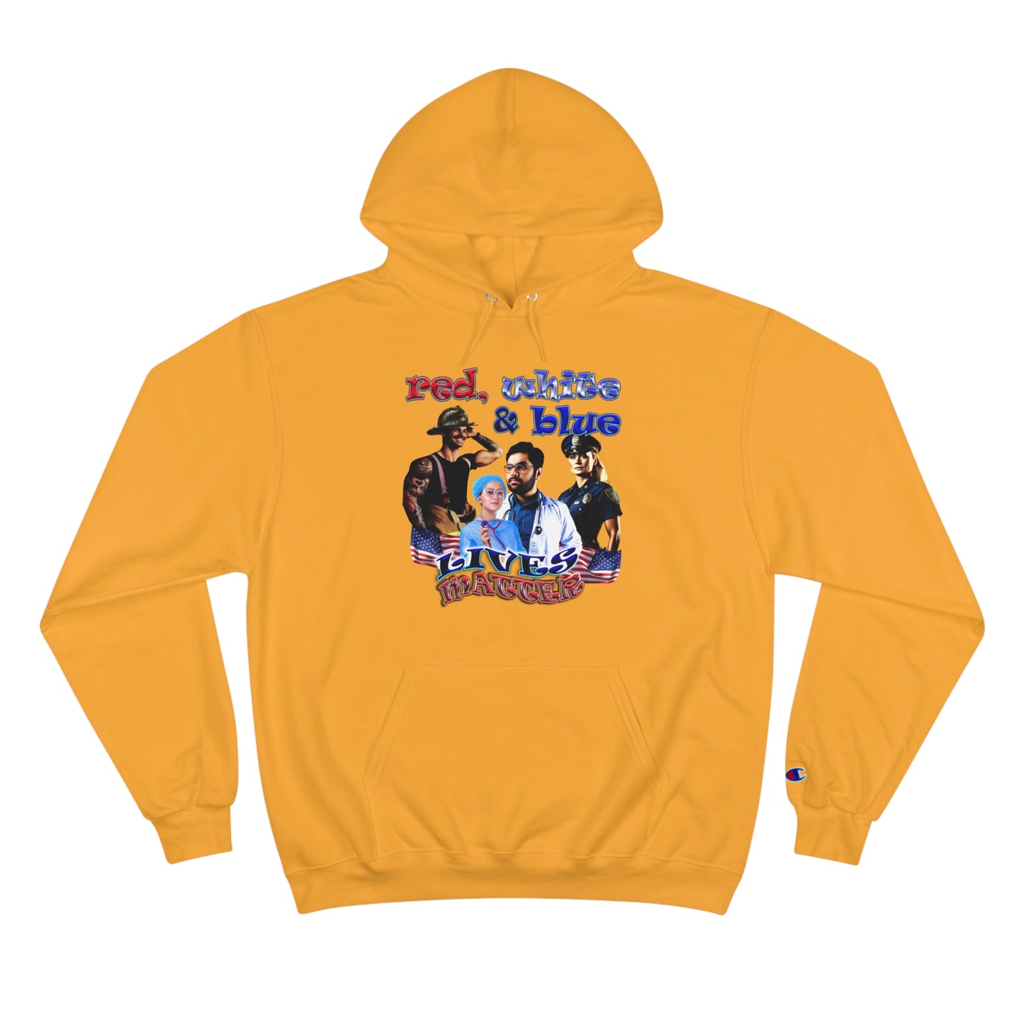rw&b lives matter - Champion Hoodie