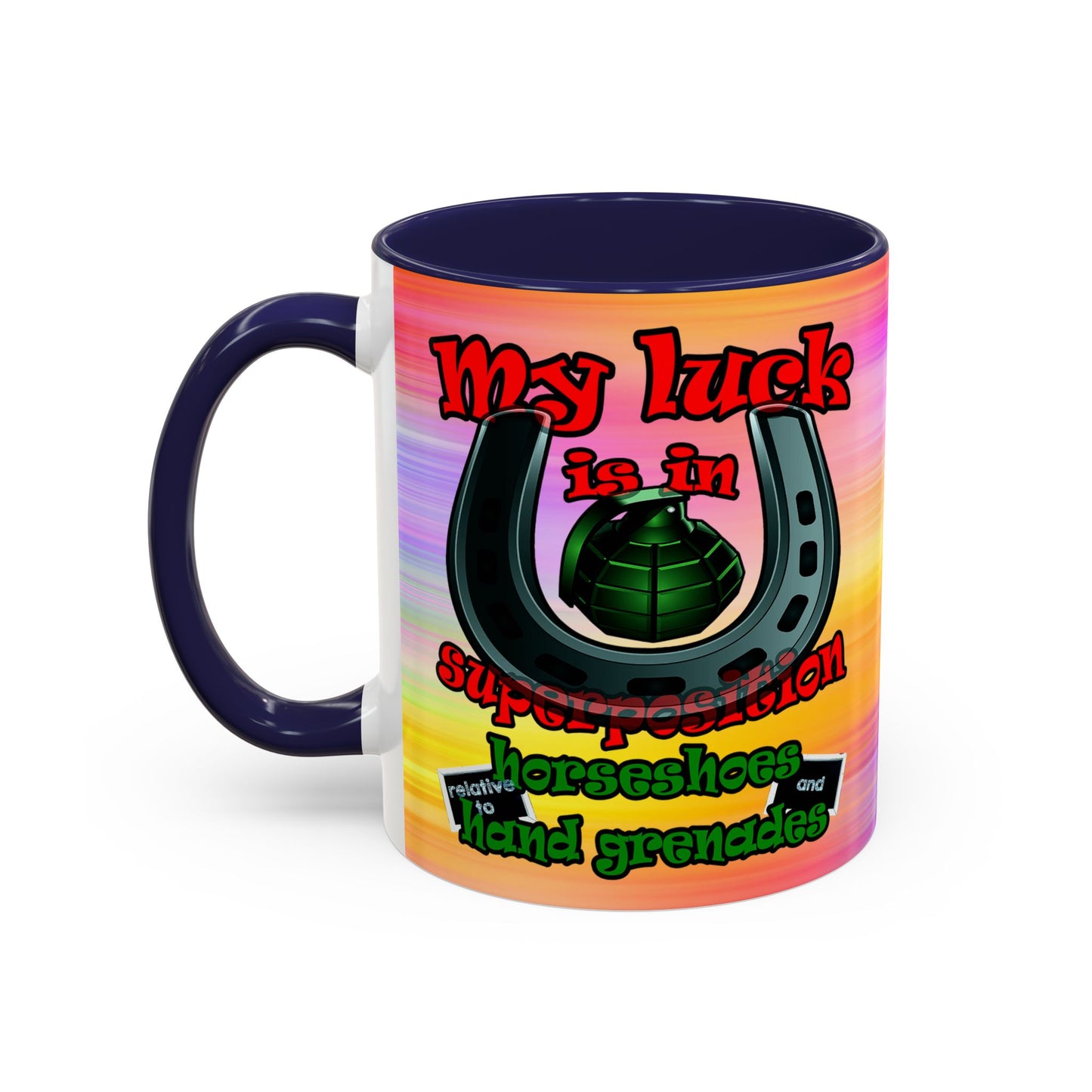 my luck - Accent Mug (color blur)
