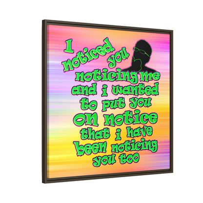 noticed you noticing - framed canvas art (color blur)