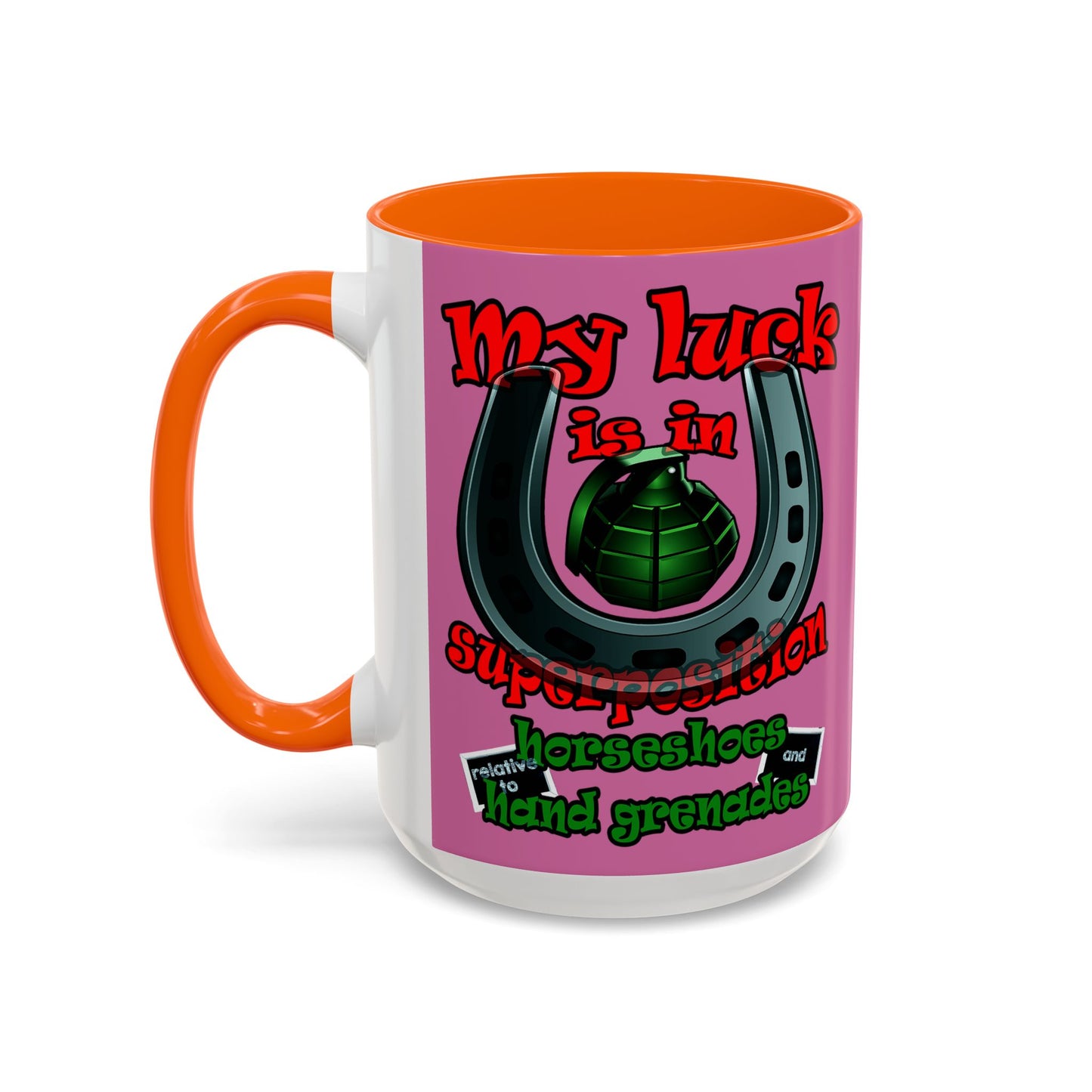 my luck - Accent Mug (light pink)