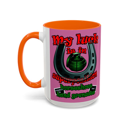 my luck - Accent Mug (light pink)