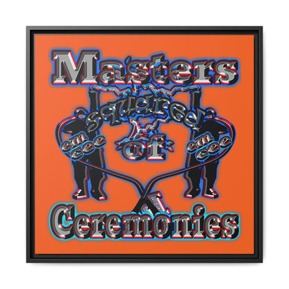 em cee squared - framed canvas art (orange)