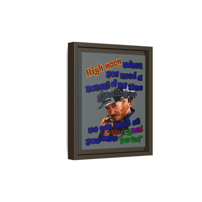 high noon - framed canvas art (dark grey)