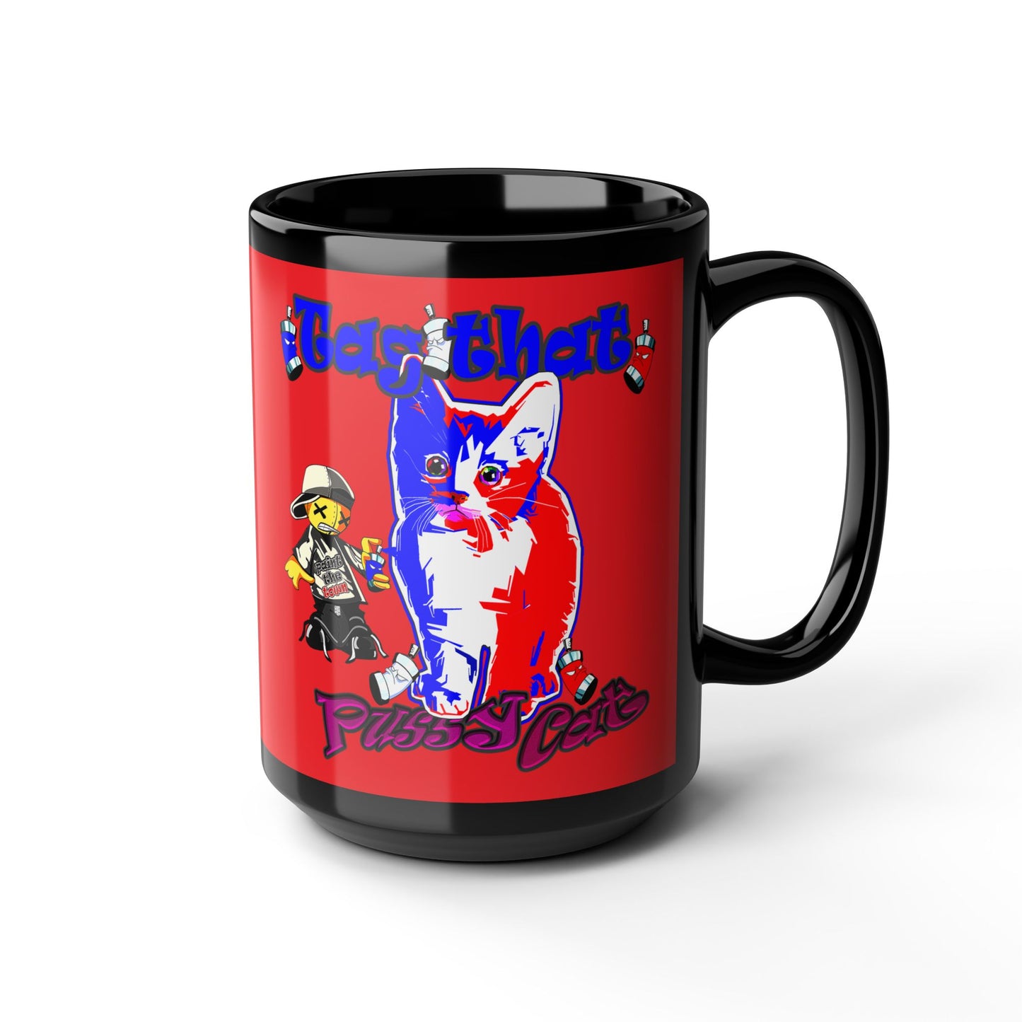tag that - Black Mug (red)