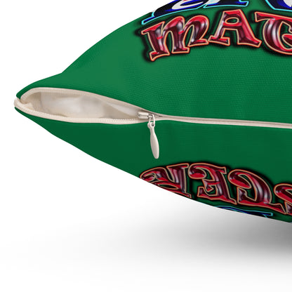 rw&b lives matter - Spun Polyester Square Pillow - (dark green)