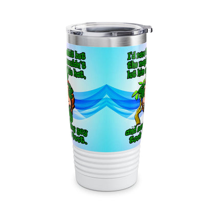 turtle race - Ringneck Tumbler, 20oz (light blue-pink wave)