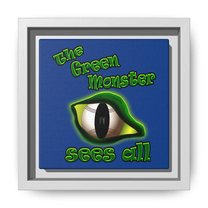 green monster - framed canvas art (dark blue)