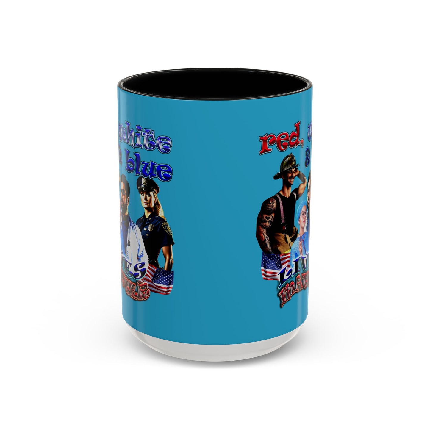 rw&b lives matter - Accent Mug (turquoise)