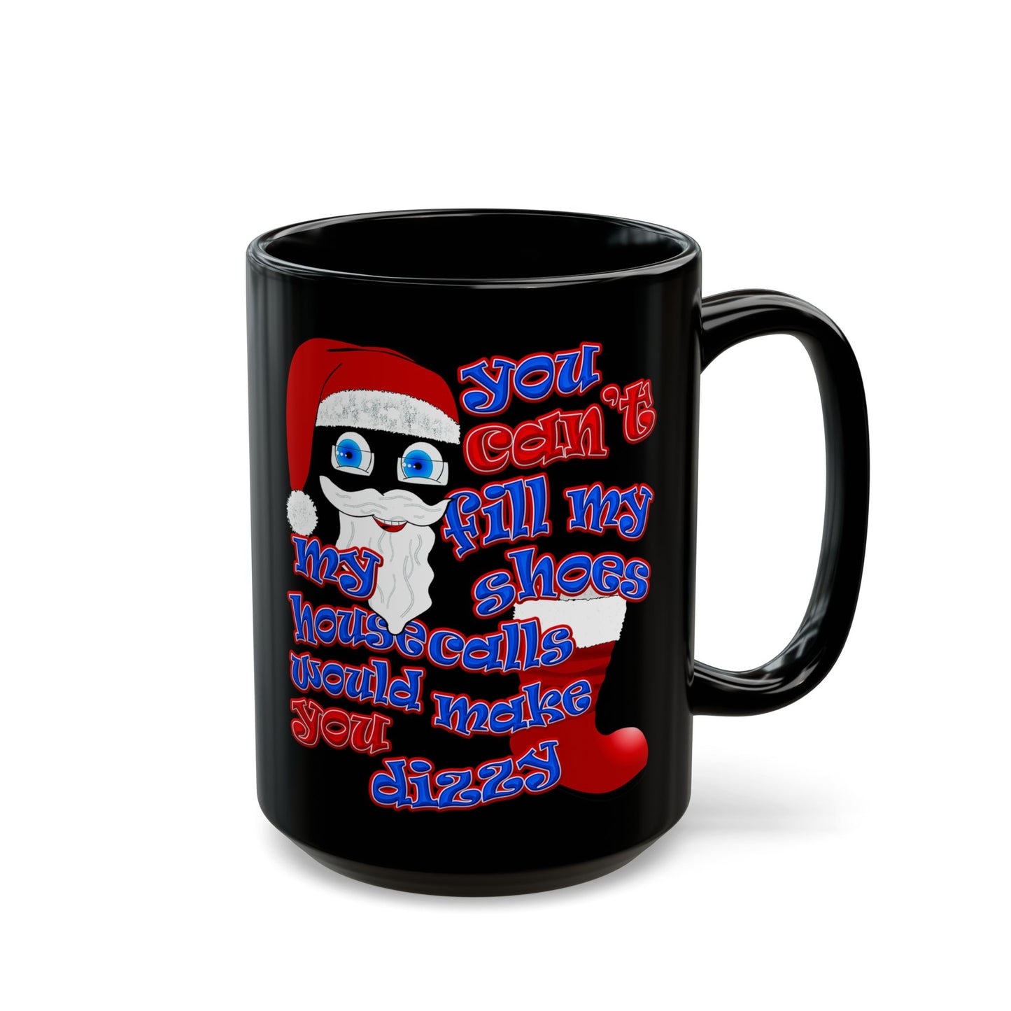 santa's shoes - Black Mug (black)