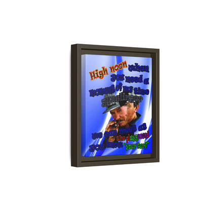 high noon - framed canvas art (blue-white wave)