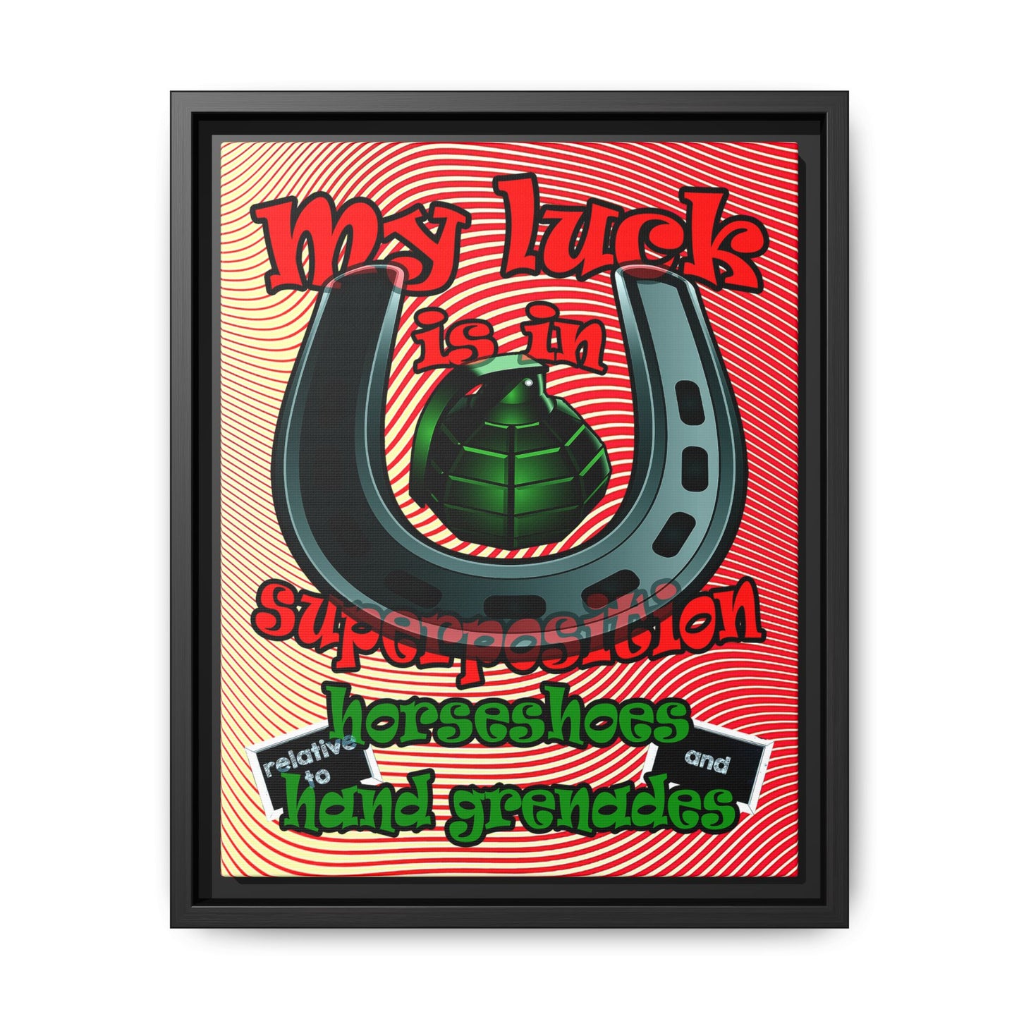 my luck - framed canvas art (yellow-orange wave)