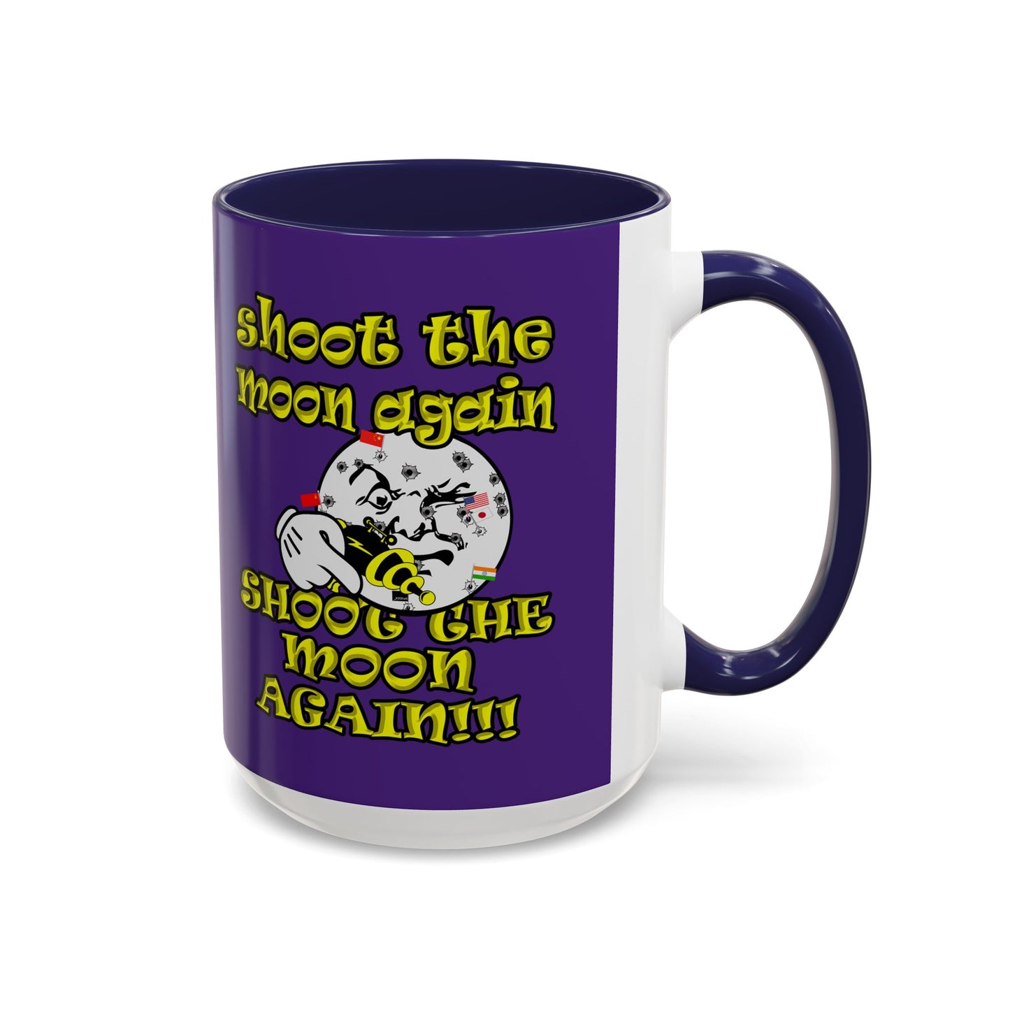 shoot the moon again - Accent Mug (purple)