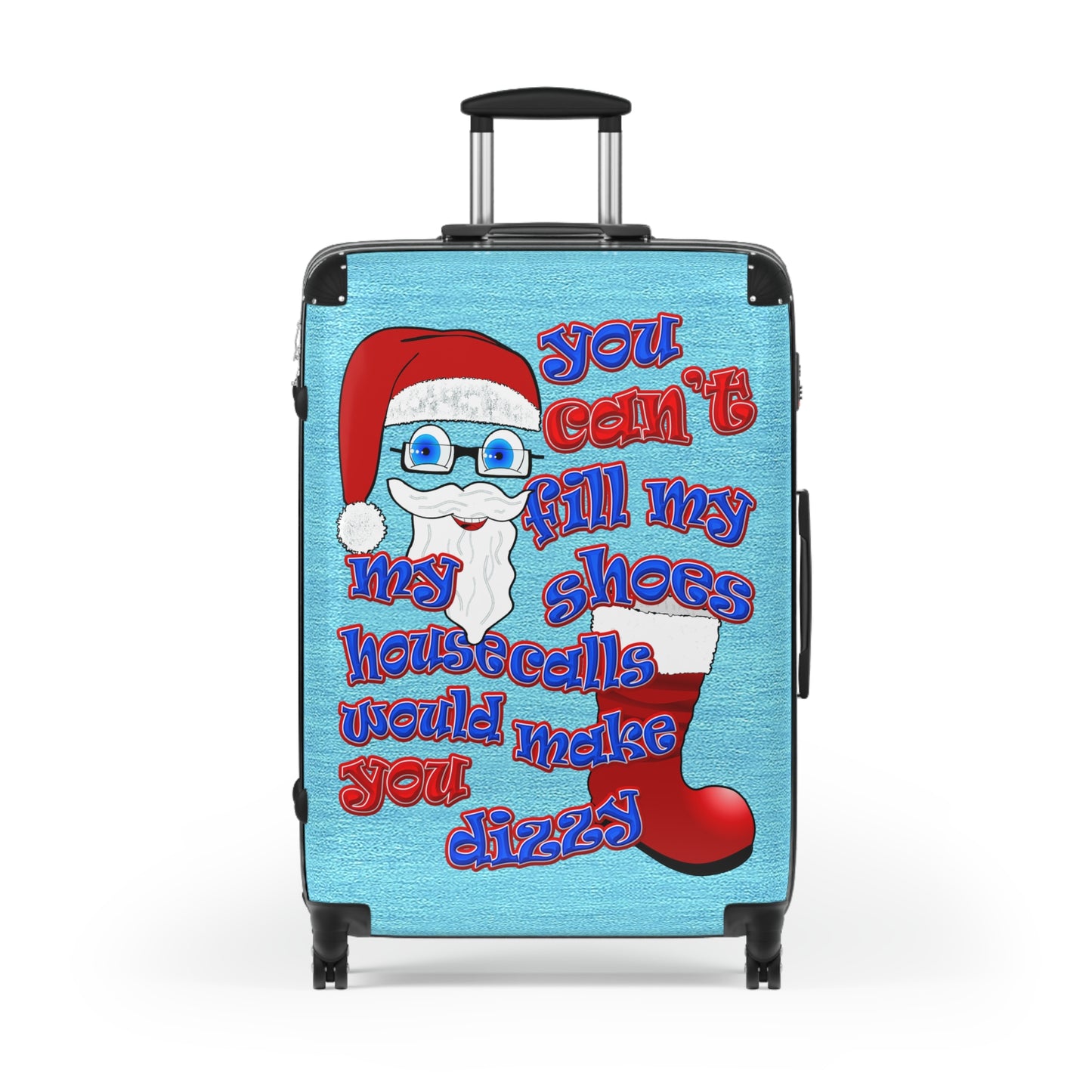 santa's shoes - Suitcase (faded blue)