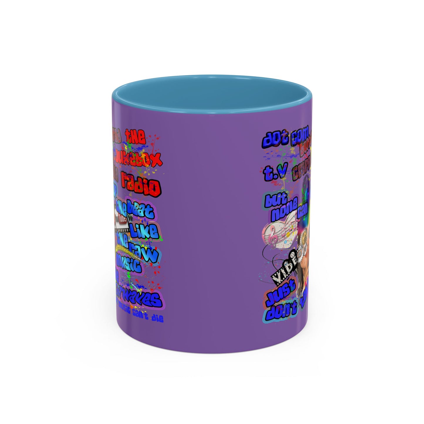 drop the beat - Accent Mug (light purple)