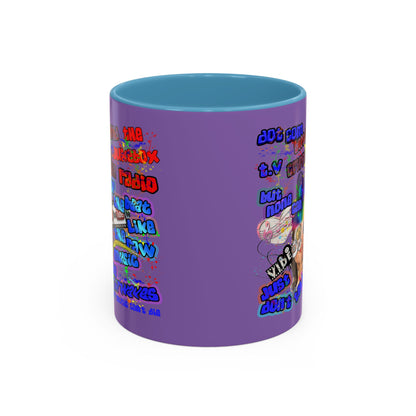 drop the beat - Accent Mug (light purple)