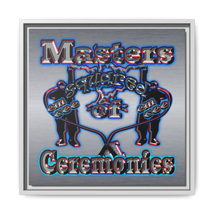 em cee squared - framed canvas art (brushed nickel)