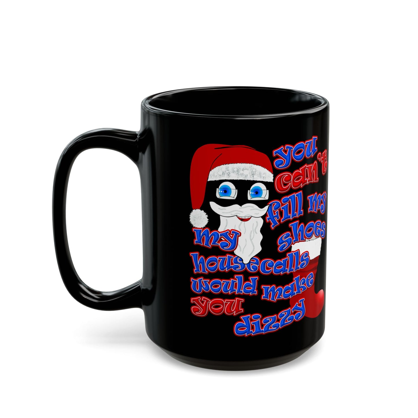 santa's shoes - Black Mug (black)