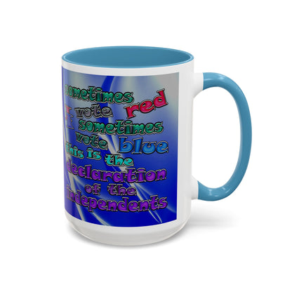 declaration of the independents - Accent Mug (blue-white wave)