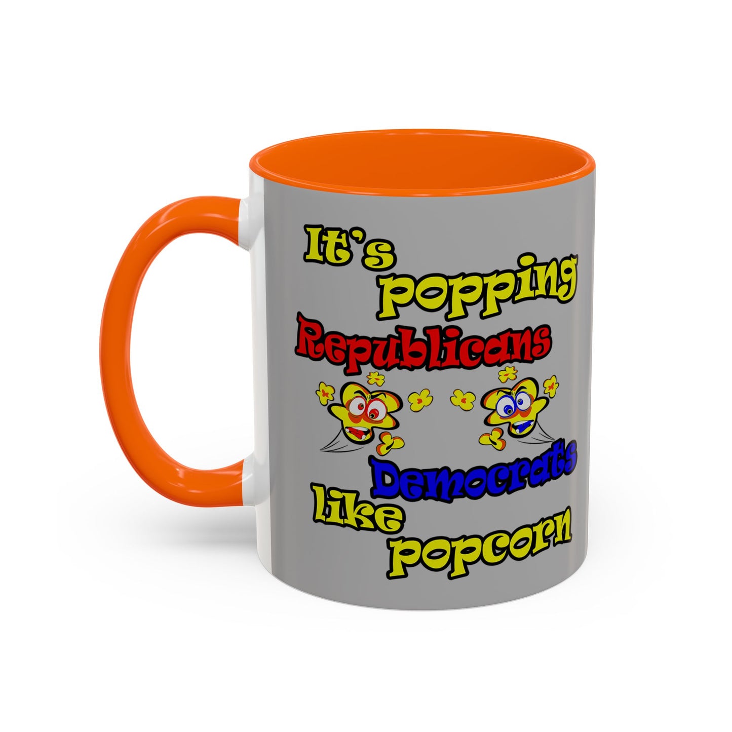 popping like popcorn - Accent Mug (light grey)
