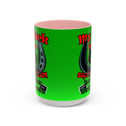 my luck - Accent Mug (logo green)