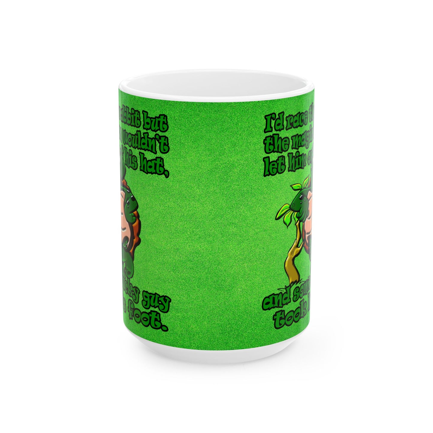 turtle race - White Mug (green turf)