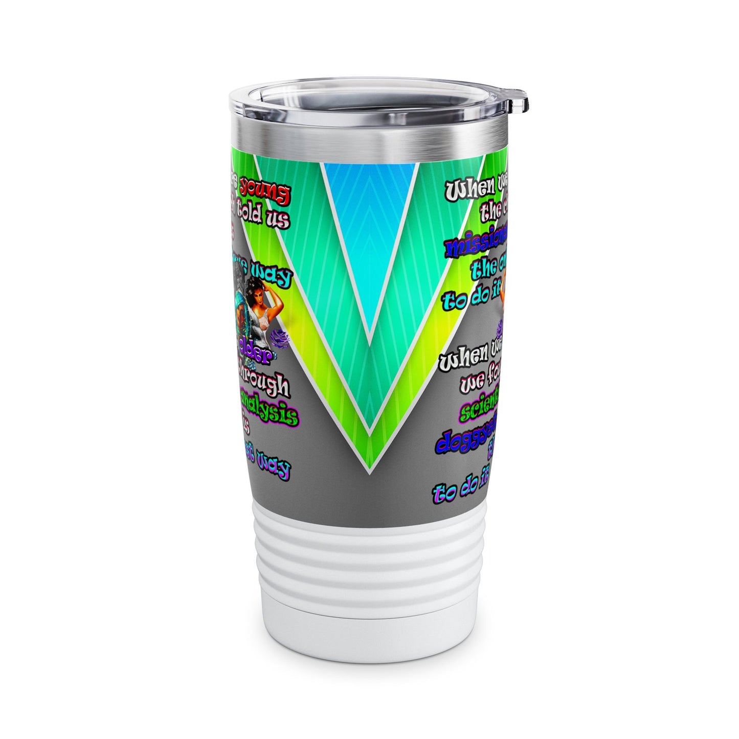 doggystyle - Ringneck Tumbler, 20oz (rainbow split)