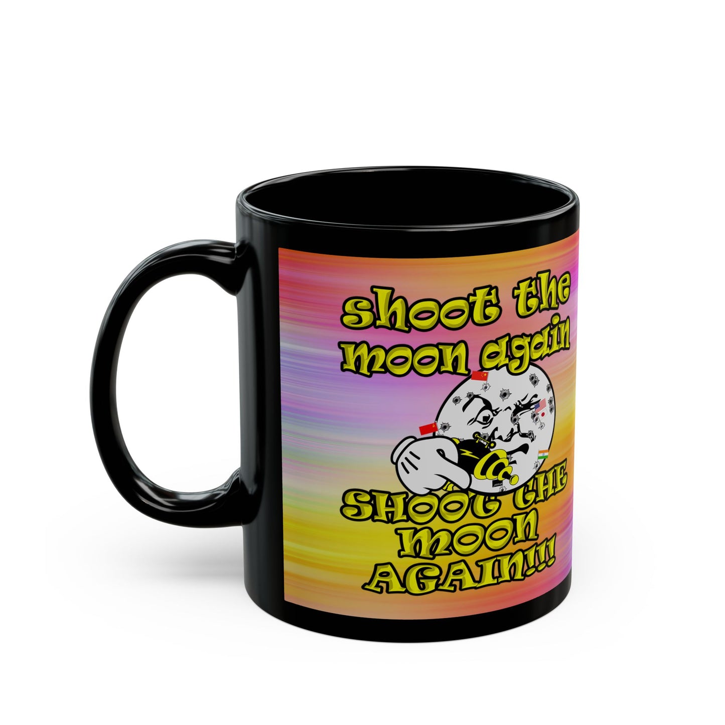 shoot the moon again - Black Mug (color blur)